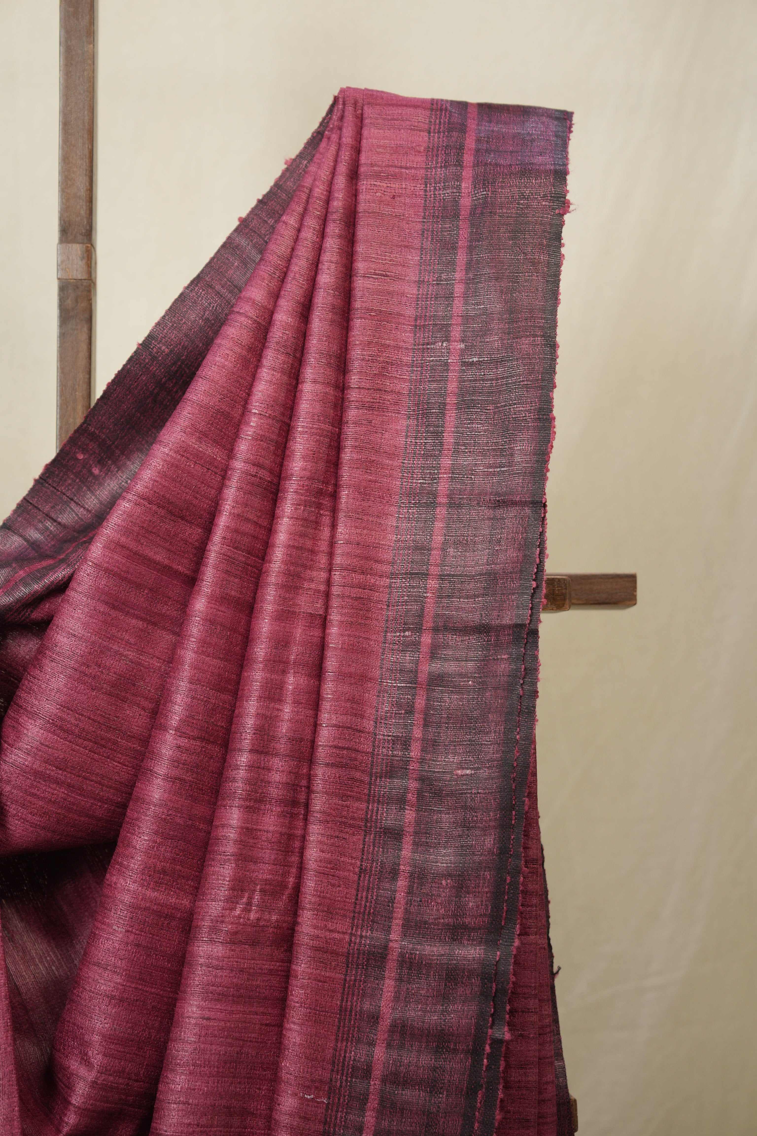 Plum Tussar Silk Saree - SRPTSS1852
