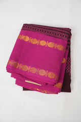 Wine Sungudi Cotton Saree - SRWSCS109