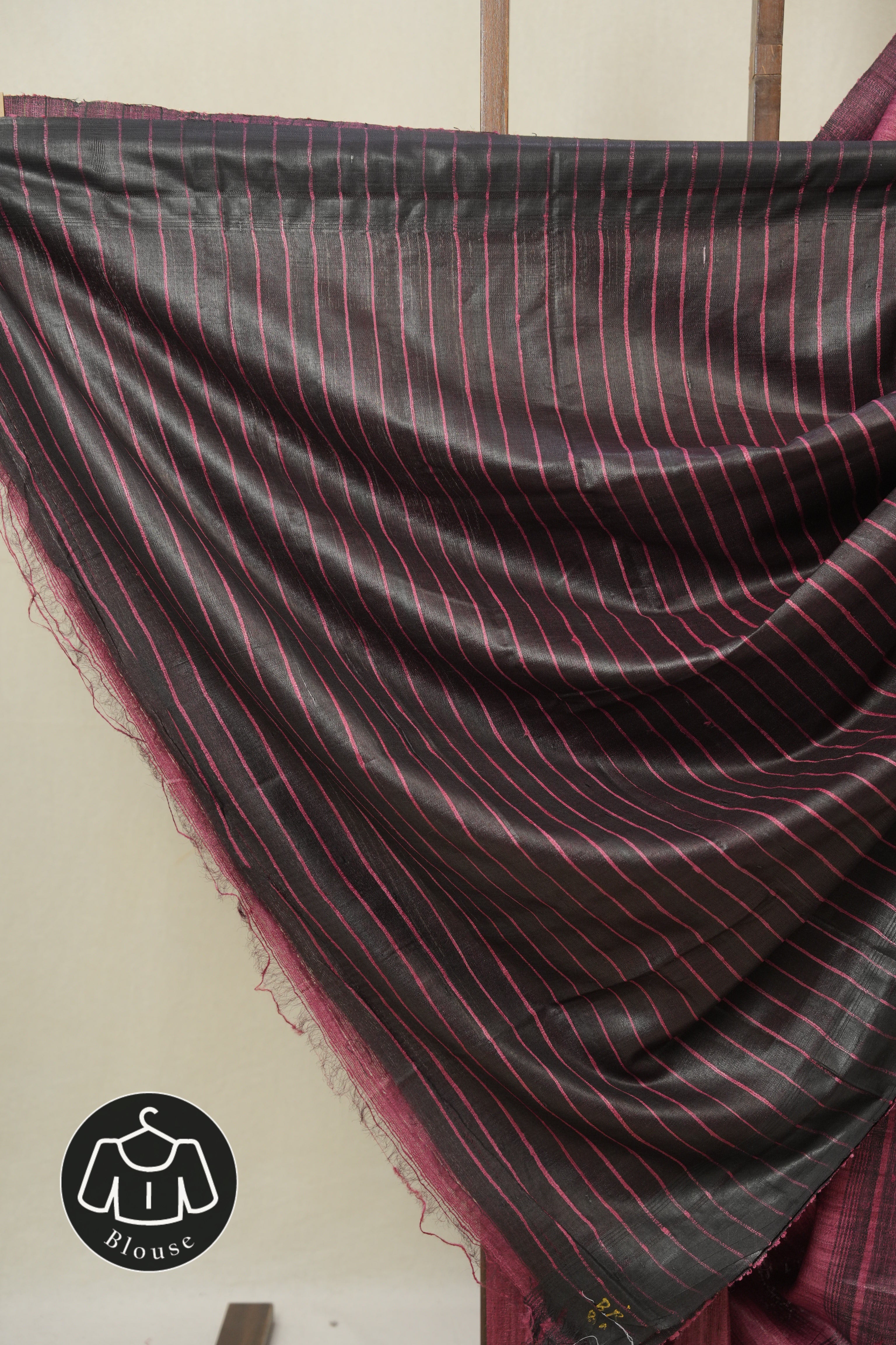 Plum Tussar Silk Saree - SRPTSS1852