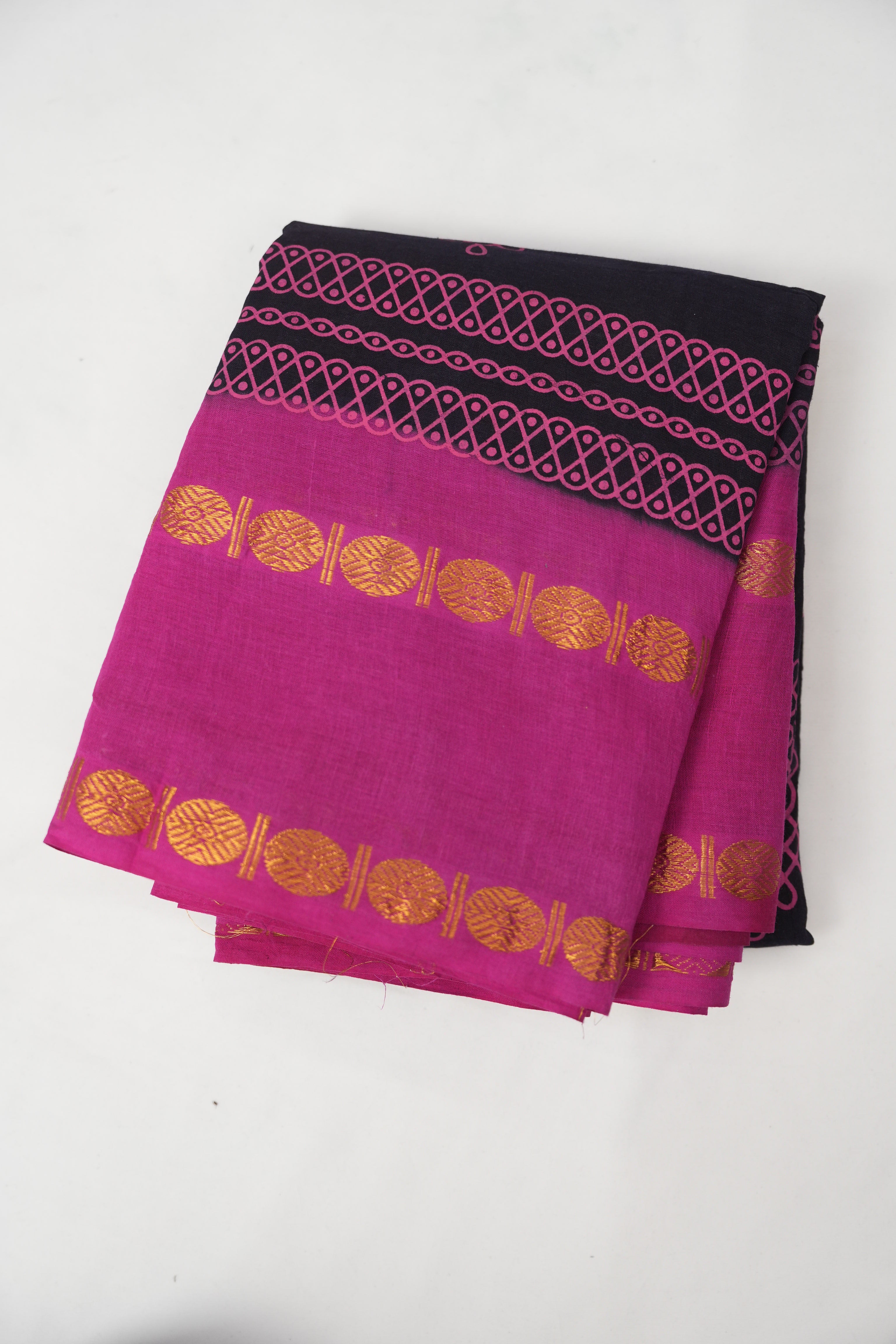 Dark Violet Sungudi Cotton Saree - SRDVSCS89
