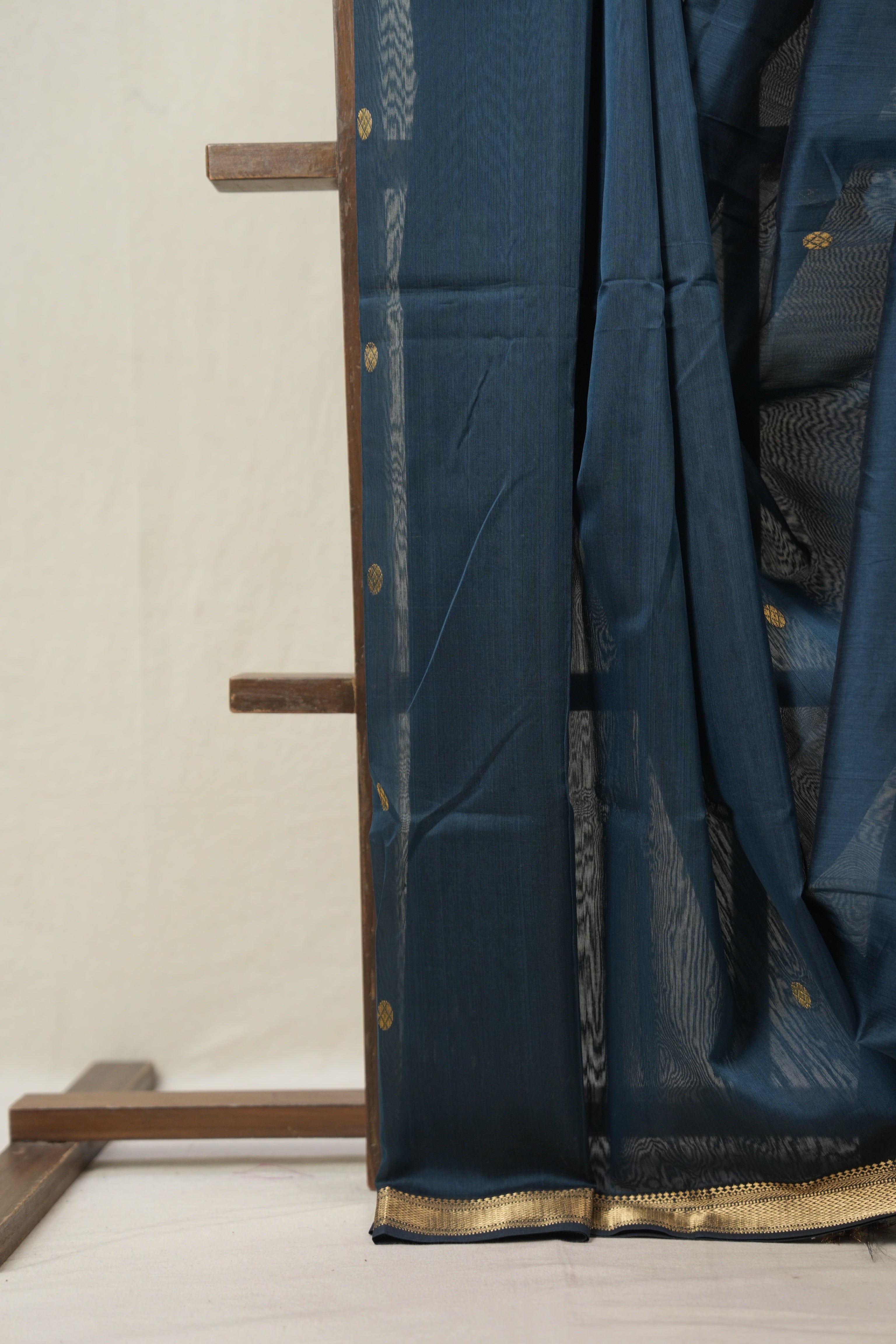 Teal Blue Maheshwari Saree - SRTBMS973