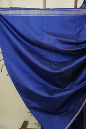 Navy Blue Raw Silk Saree - SRNBRSS1083