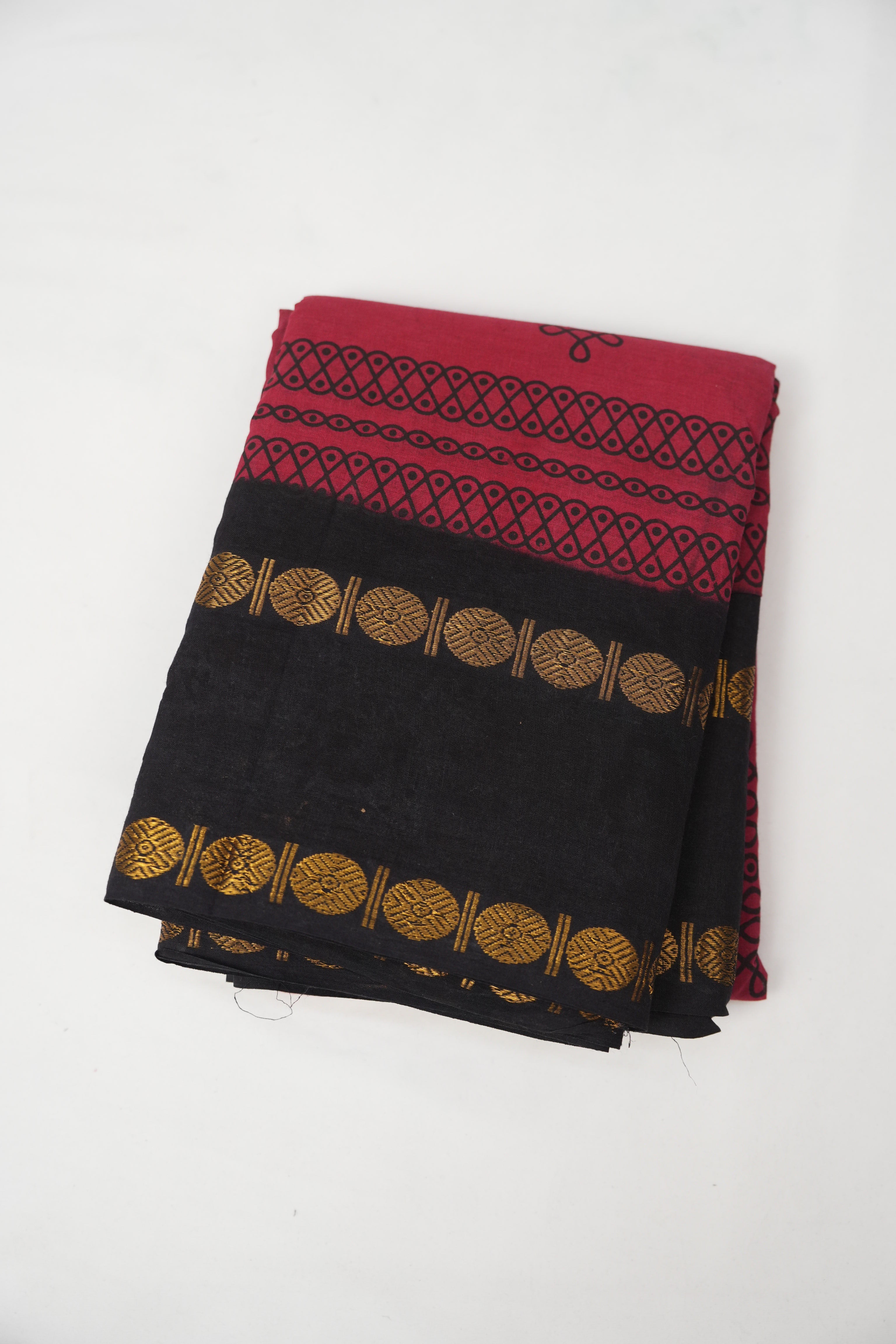 Cherry Red Sungudi Cotton Saree - SRCRSCS87