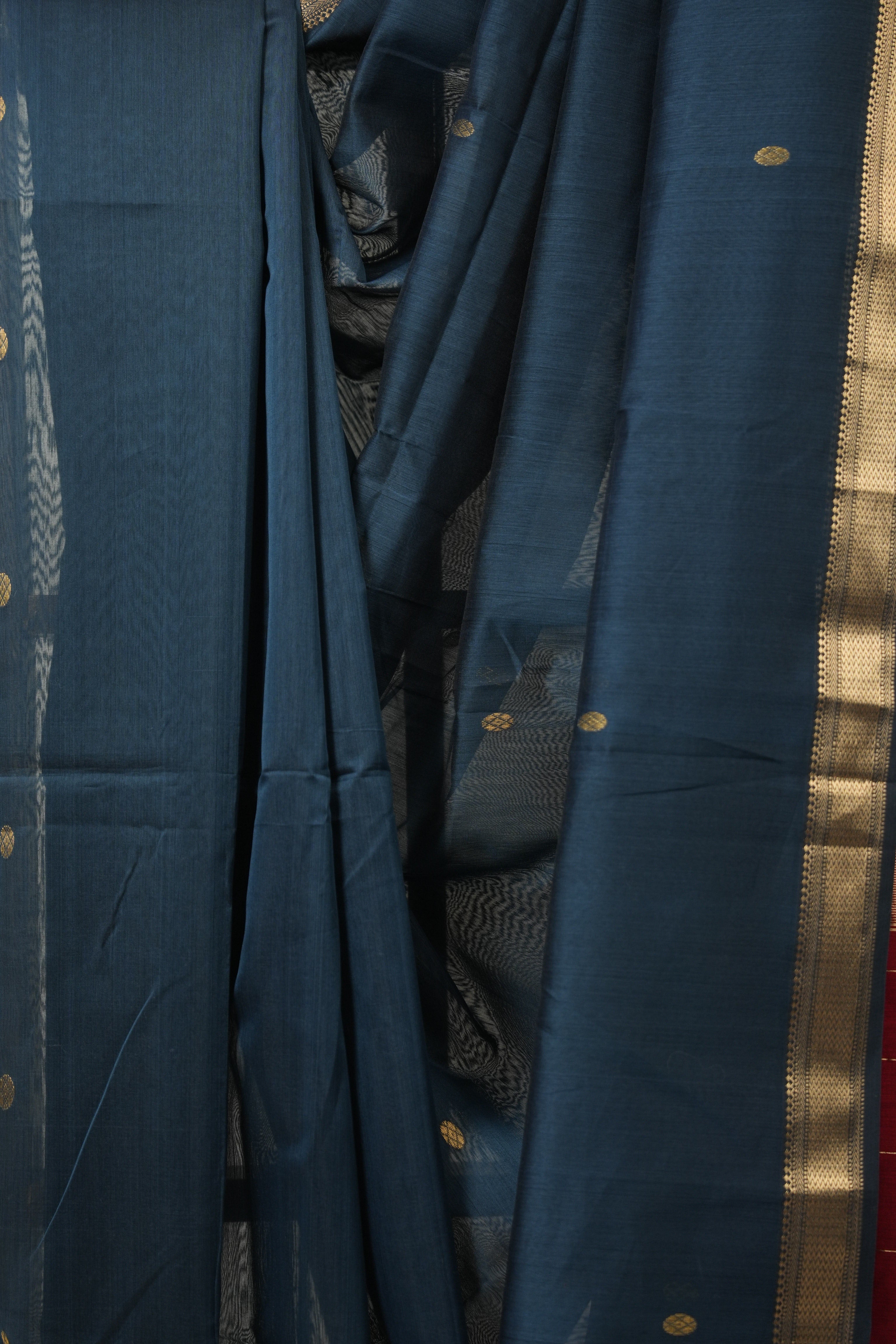 Teal Blue Maheshwari Saree - SRTBMS973