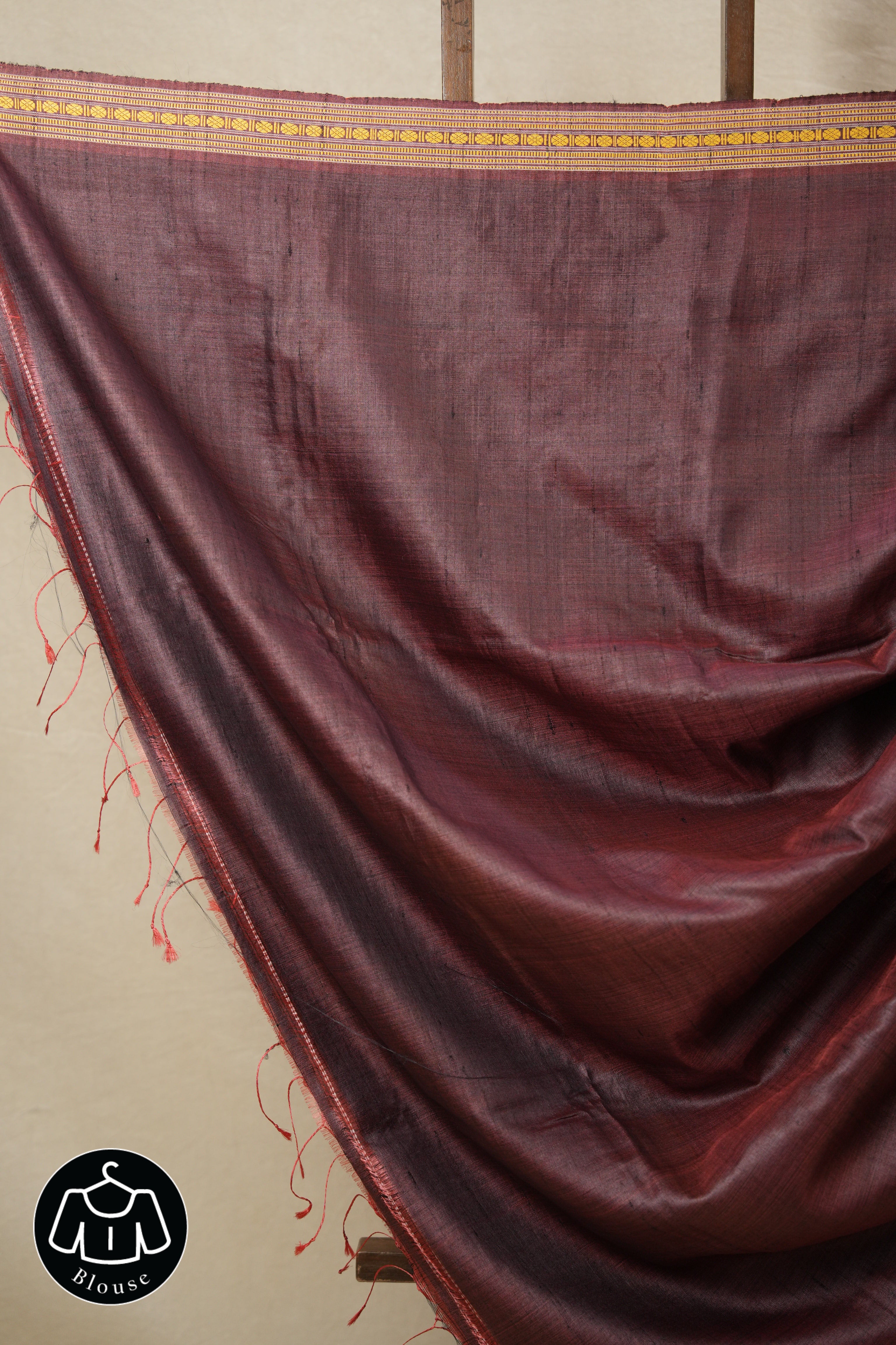 Brown Tussar Silk Saree - SRBTSS1550