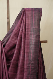 Magenta Tussar Silk Saree - SRMTSS1851