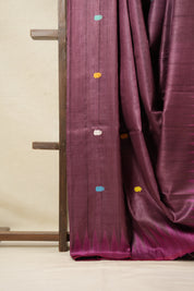 Dusty Pink Gopalpur Tussar Silk Saree - SRDPTSS1549