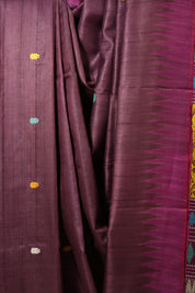 Dusty Pink Gopalpur Tussar Silk Saree - SRDPTSS1549