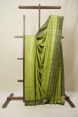 Pista Green Tussar Silk Saree - SRPGTSS1854