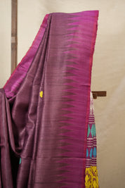 Dusty Pink Gopalpur Tussar Silk Saree - SRDPTSS1549