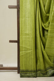 Pista Green Tussar Silk Saree - SRPGTSS1854