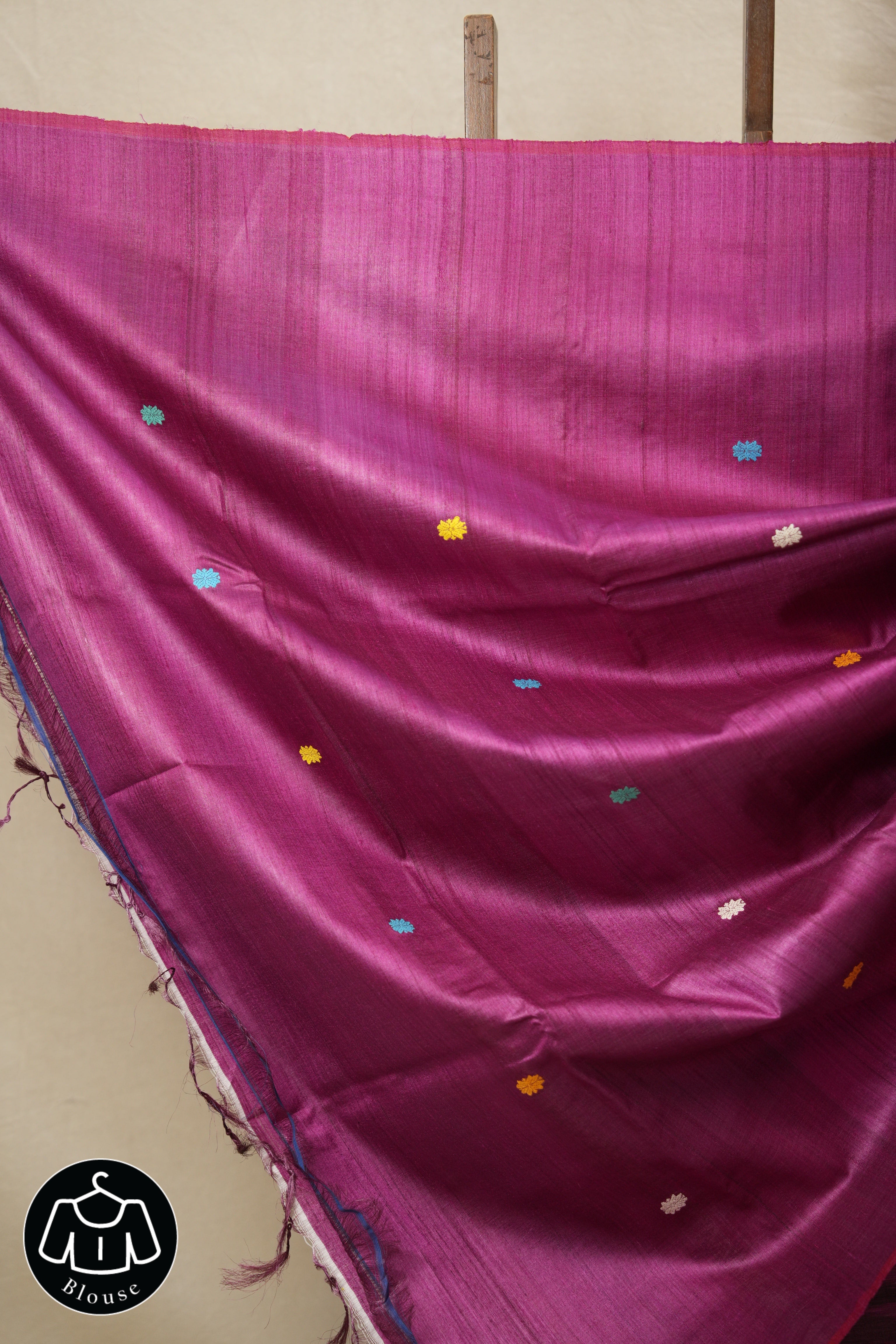 Dusty Pink Gopalpur Tussar Silk Saree - SRDPTSS1549