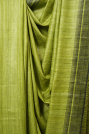 Pista Green Tussar Silk Saree - SRPGTSS1854