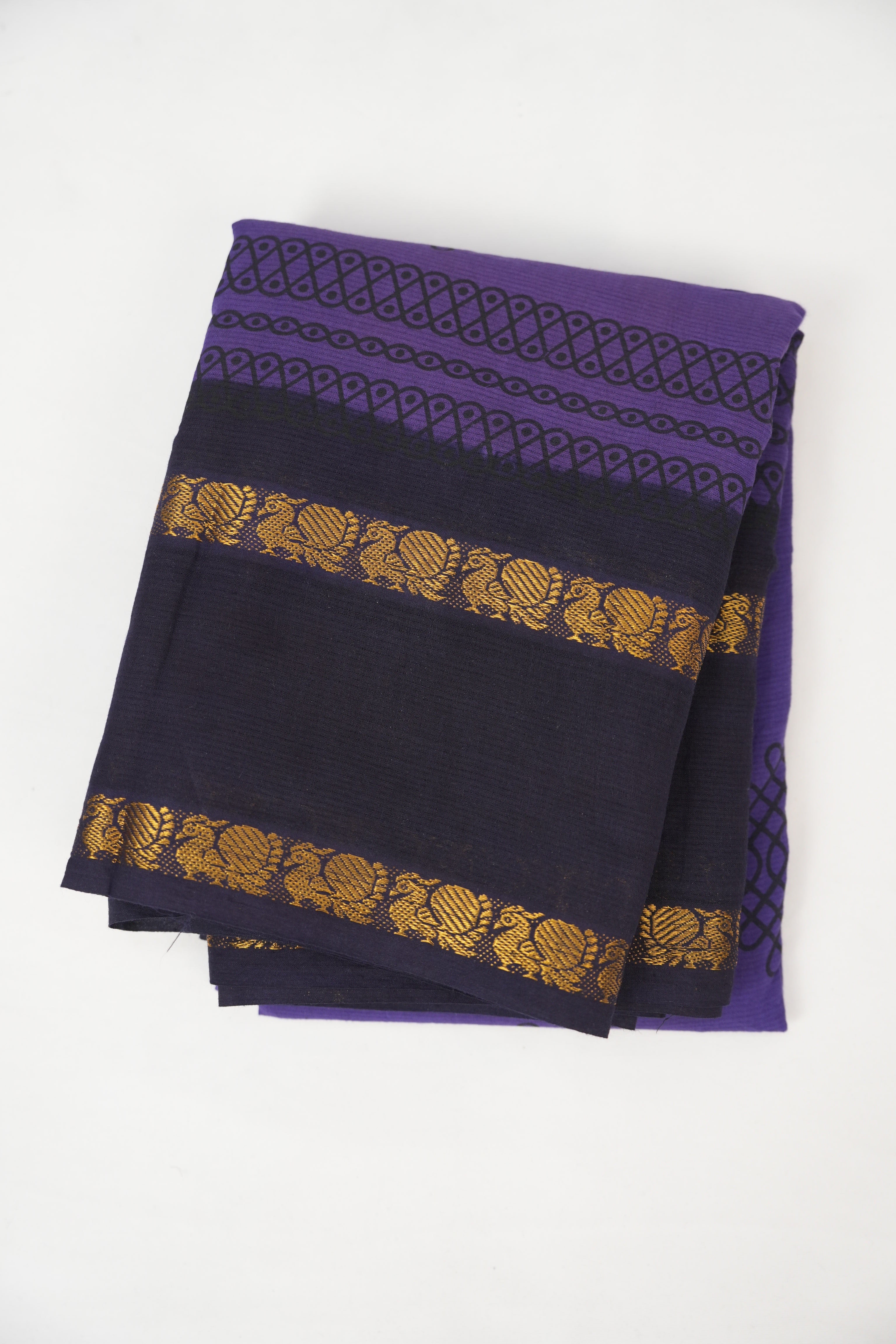 Purple Sungudi Cotton Saree - SRPSCS94