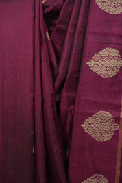 Magenta Raw Silk Saree - SRMRSS1084
