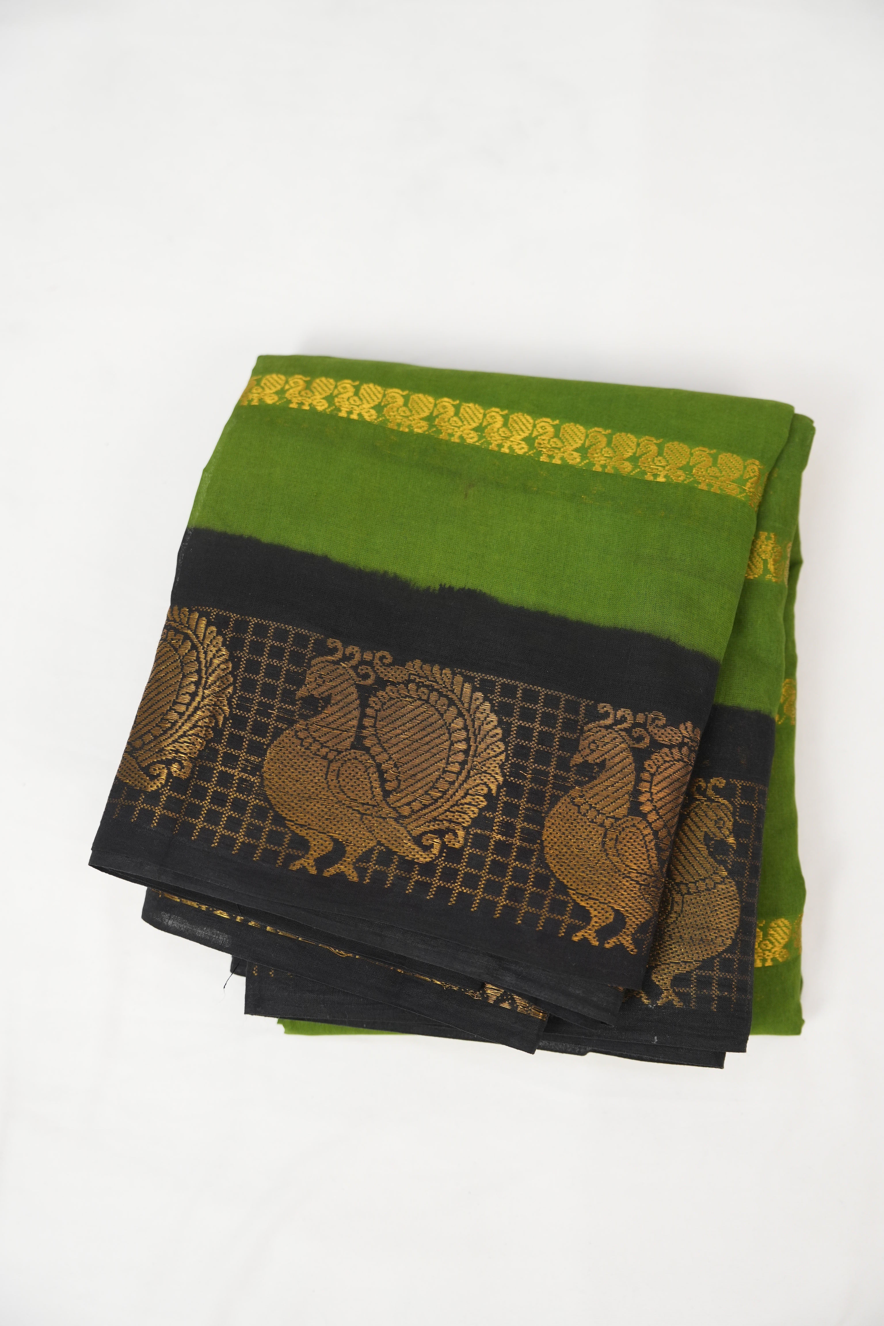 Green Sungudi Cotton Saree - SRGSCS95