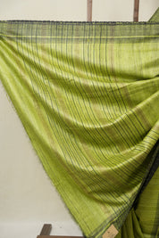 Pista Green Tussar Silk Saree - SRPGTSS1854