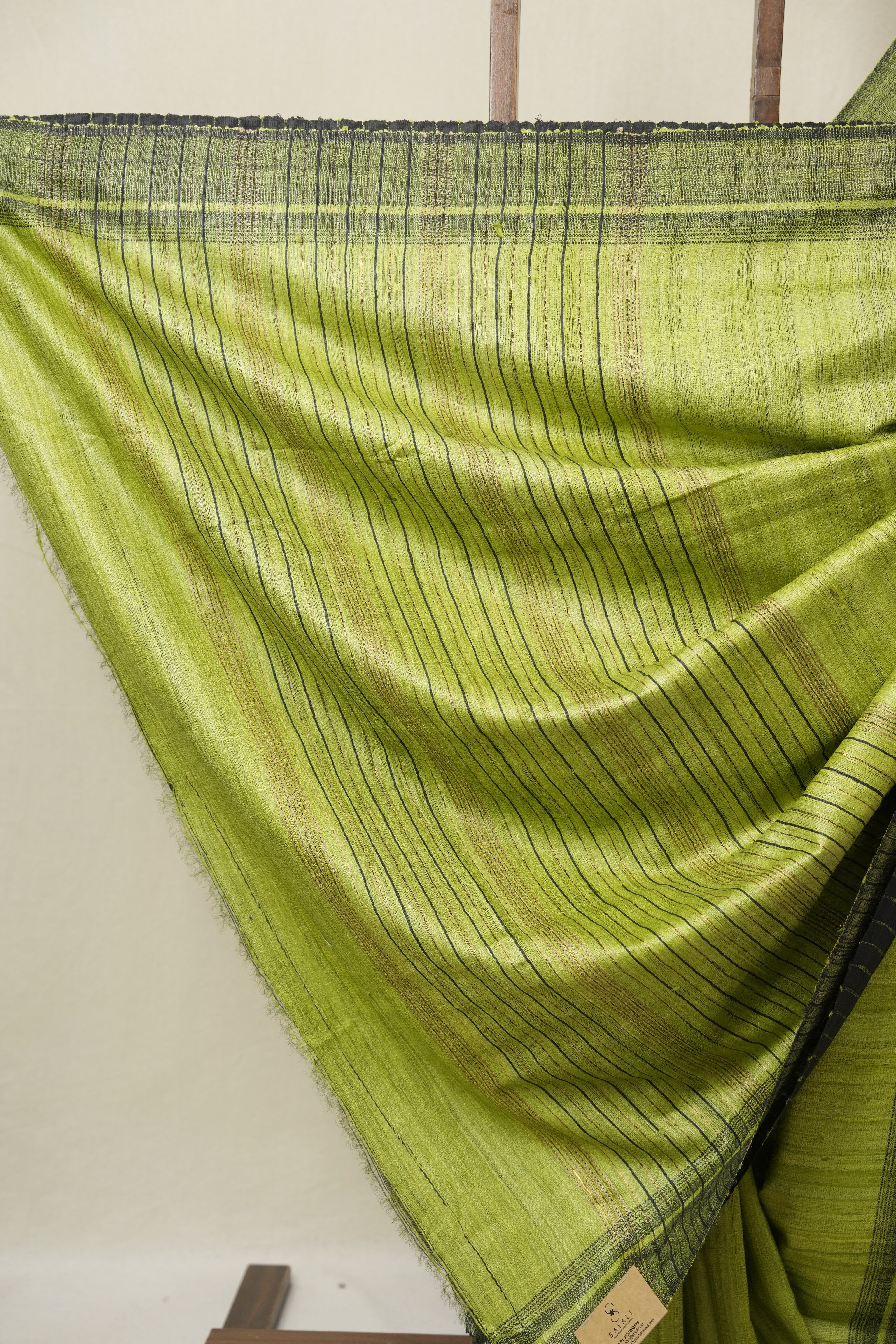 Pista Green Tussar Silk Saree - SRPGTSS1854