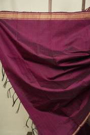 Magenta Raw Silk Saree - SRMRSS1084