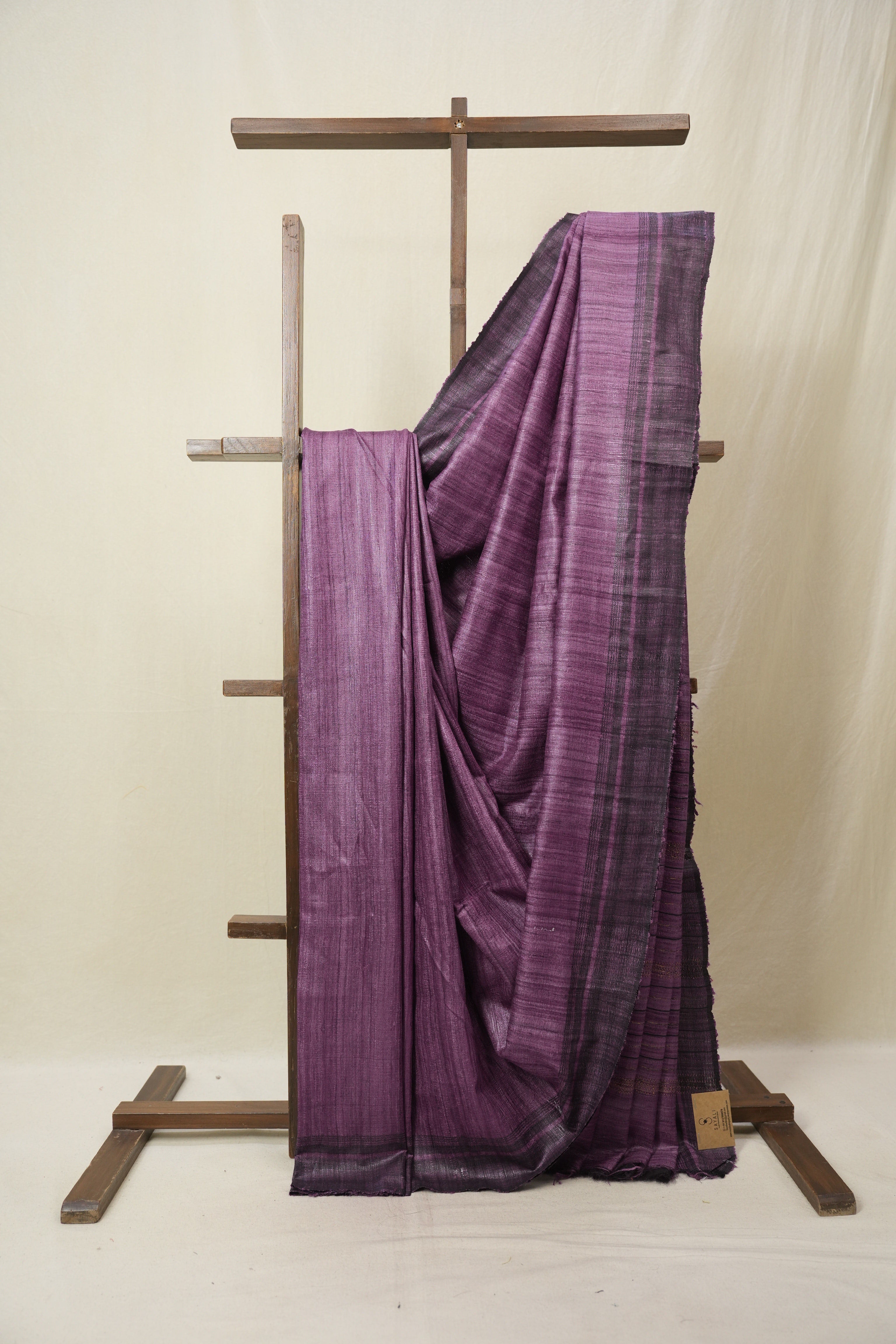 Purple Tussar Silk Saree - SRPTSS1853