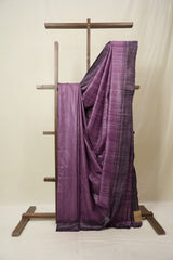 Purple Tussar Silk Saree - SRPTSS1853