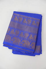 Blue Sungudi Cotton Saree - SRBSCS101