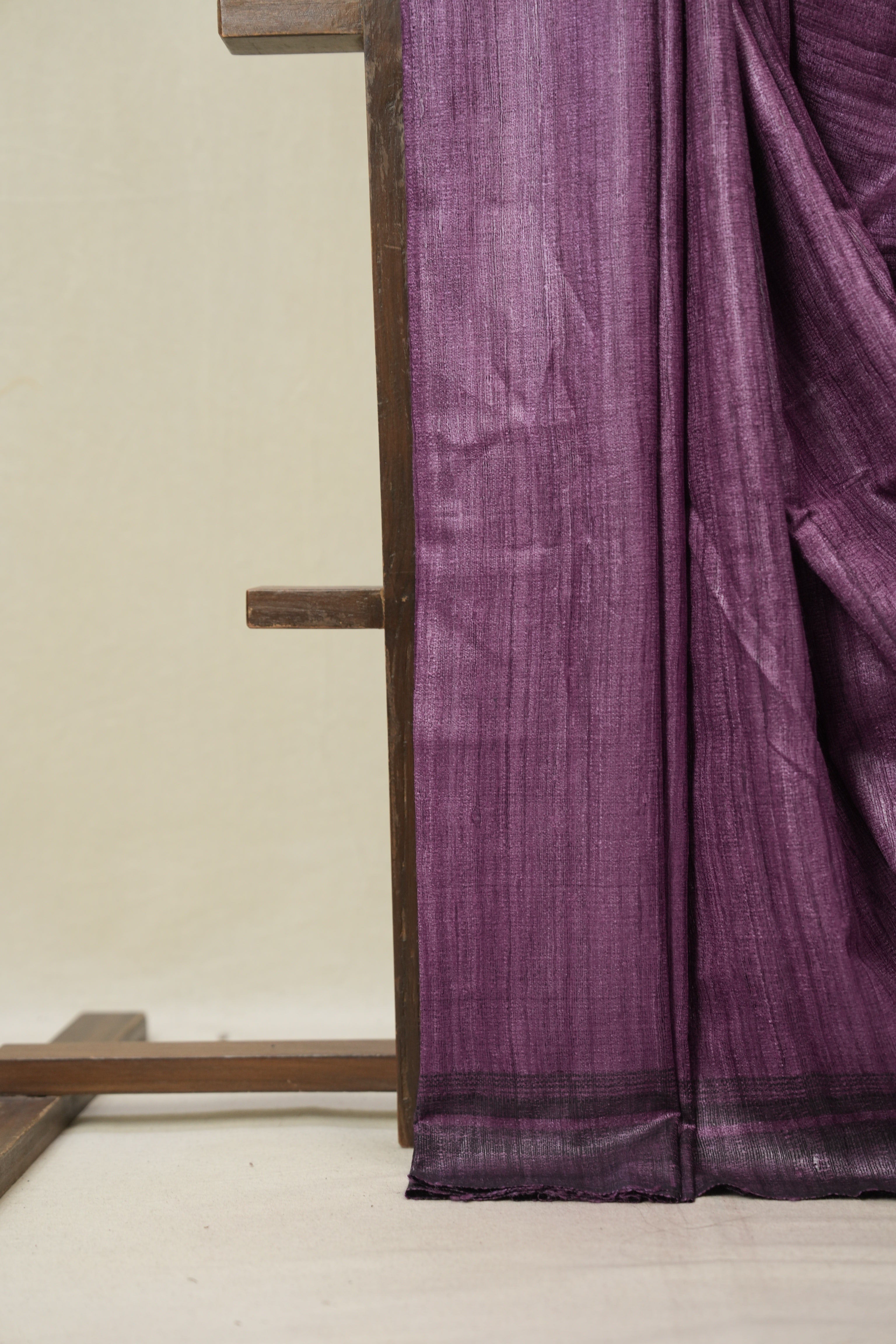 Purple Tussar Silk Saree - SRPTSS1853