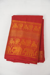 Red Sungudi Cotton Saree - SRRSCS100