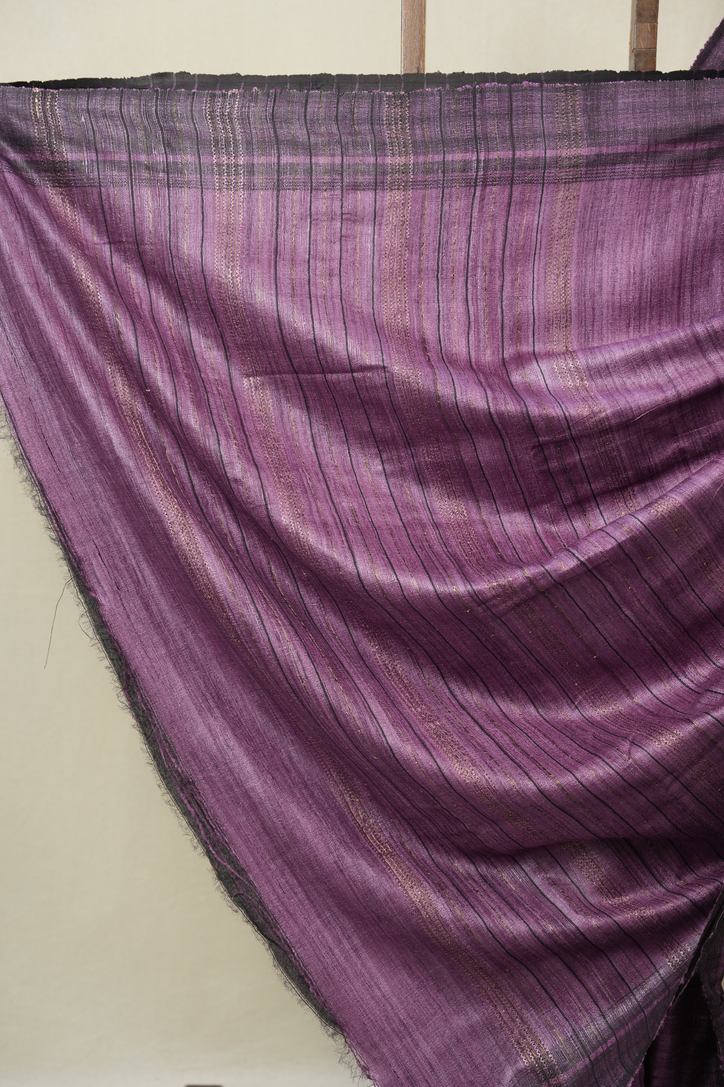 Purple Tussar Silk Saree - SRPTSS1853