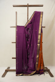 Purple Maheshwari Saree - SRPMS971