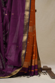 Purple Maheshwari Saree - SRPMS971