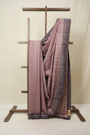 Mauve Tussar Silk Saree - SRMTSS1855