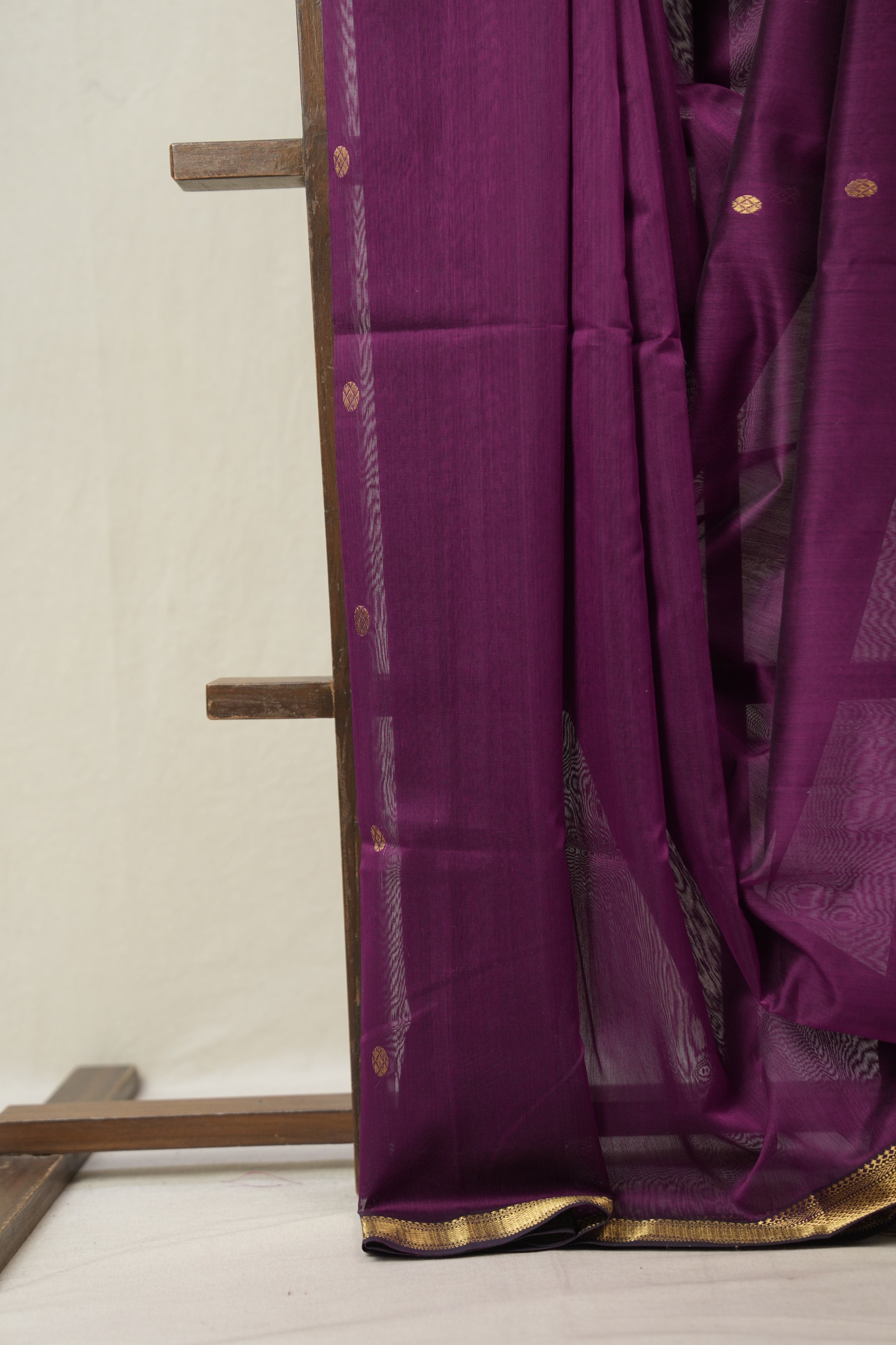 Purple Maheshwari Saree - SRPMS971