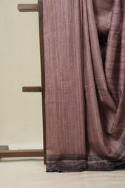 Mauve Tussar Silk Saree - SRMTSS1855