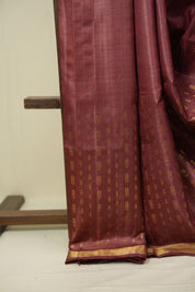 Dusty Pink Tussar Silk Saree - SRDPTSS1921