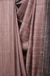 Mauve Tussar Silk Saree - SRMTSS1855