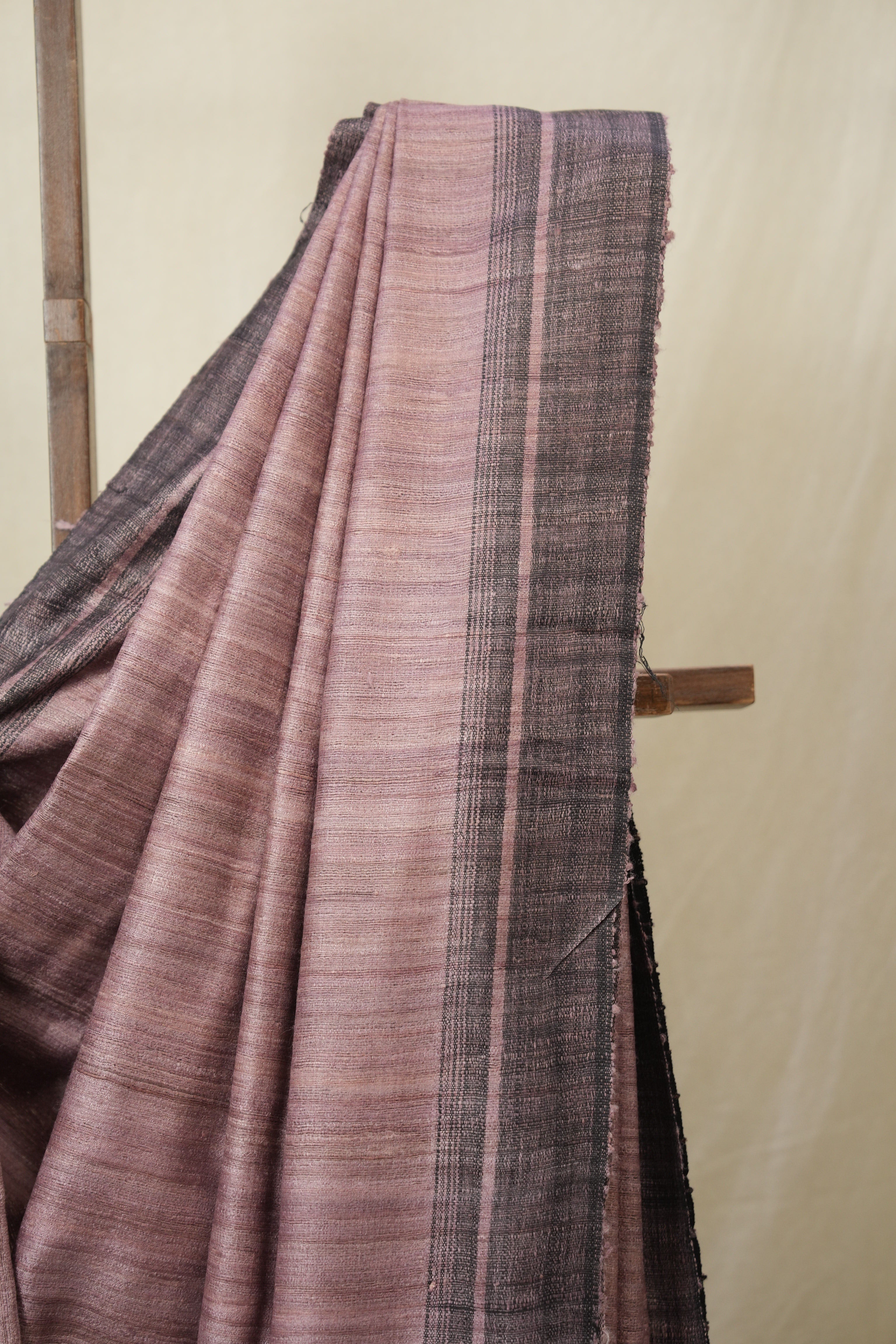 Mauve Tussar Silk Saree - SRMTSS1855