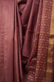 Dusty Pink Tussar Silk Saree - SRDPTSS1921