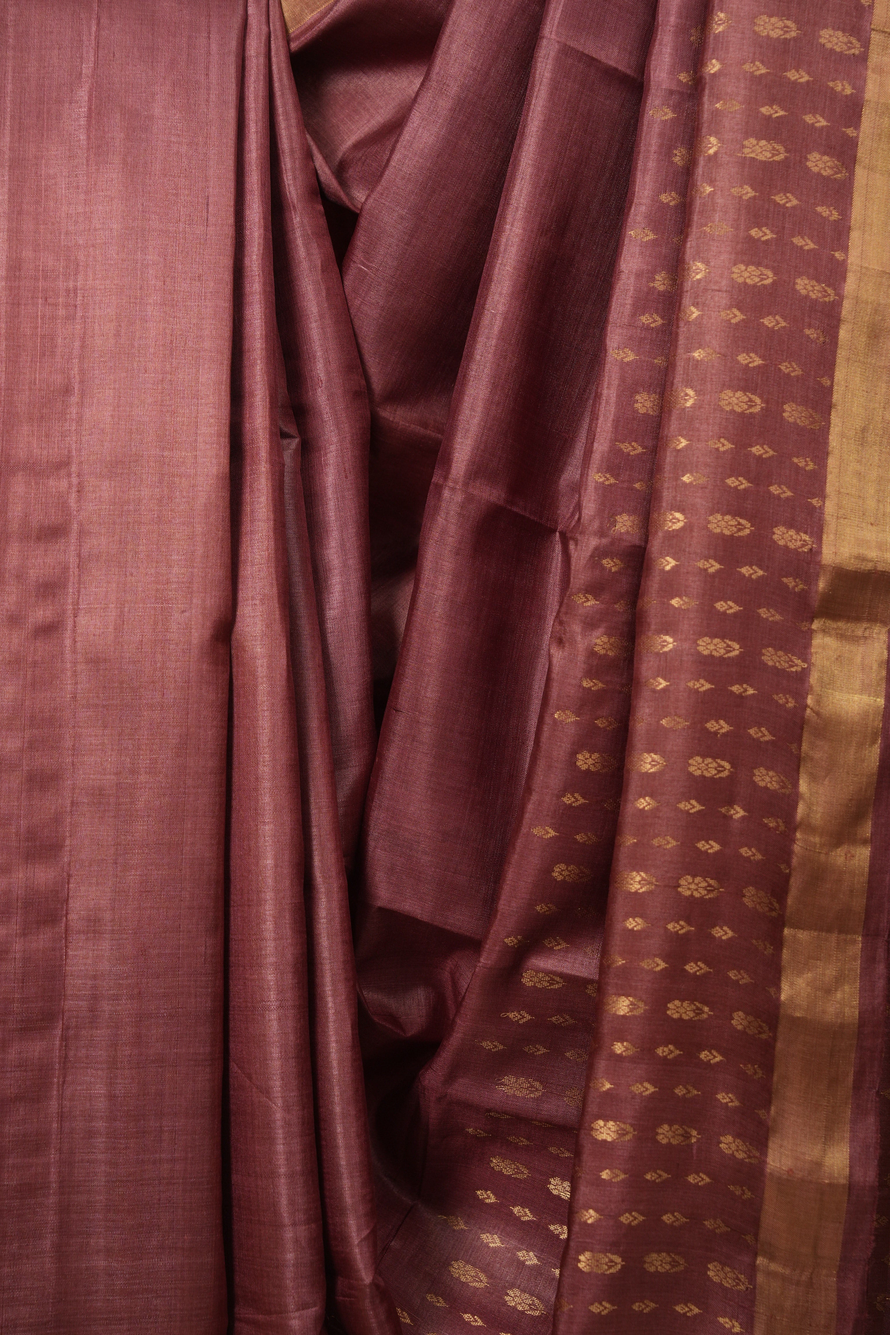 Dusty Pink Tussar Silk Saree - SRDPTSS1921