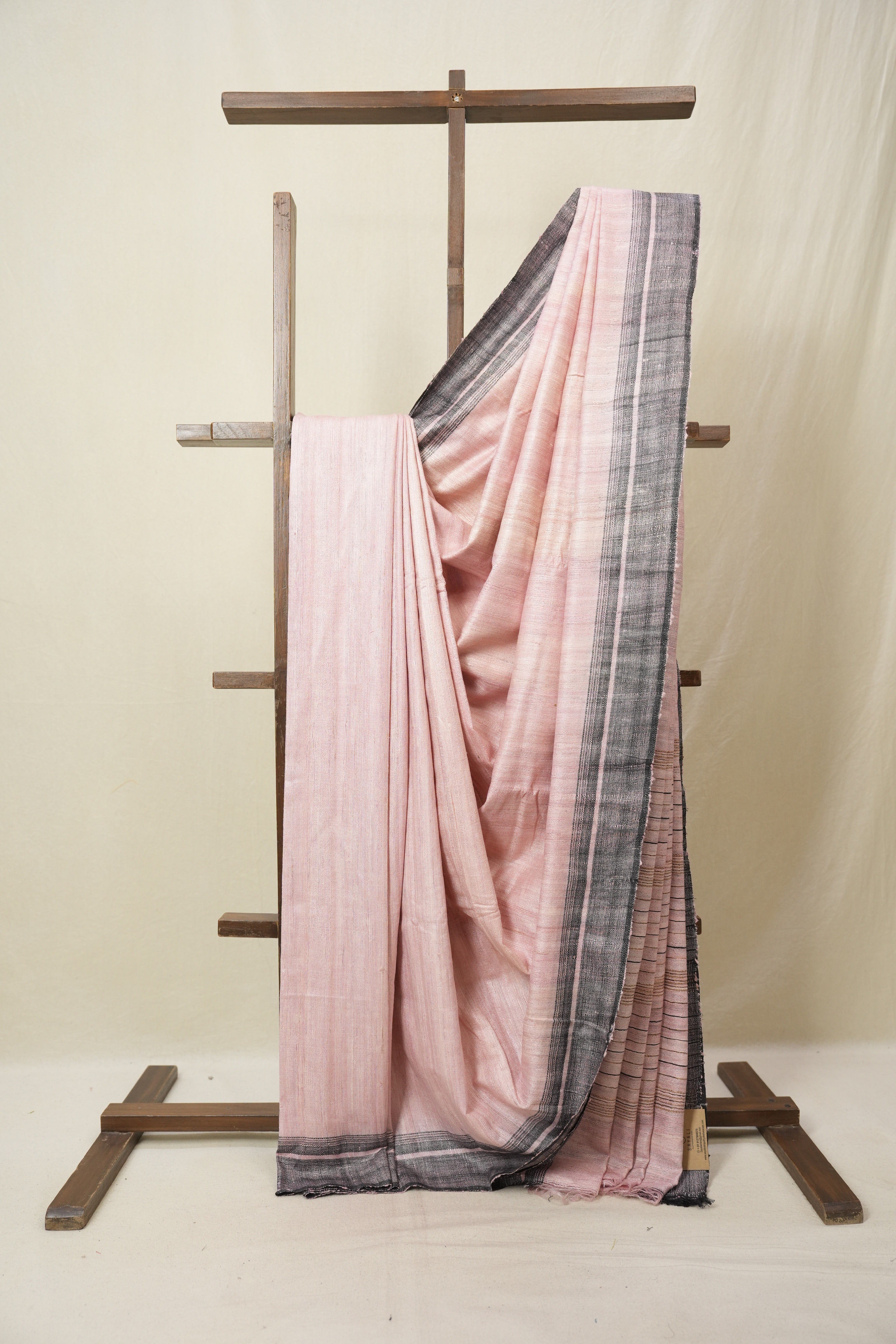 Baby Pink Tussar Silk Saree - SRBPTSS1856
