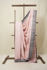 Baby Pink Tussar Silk Saree - SRBPTSS1856