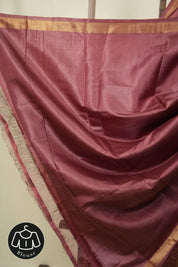 Dusty Pink Tussar Silk Saree - SRDPTSS1921