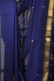 Midnight Blue Maheshwari Saree - SRMBMS970