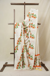 White HBP Signature Cotton Saree - SRWSCS27