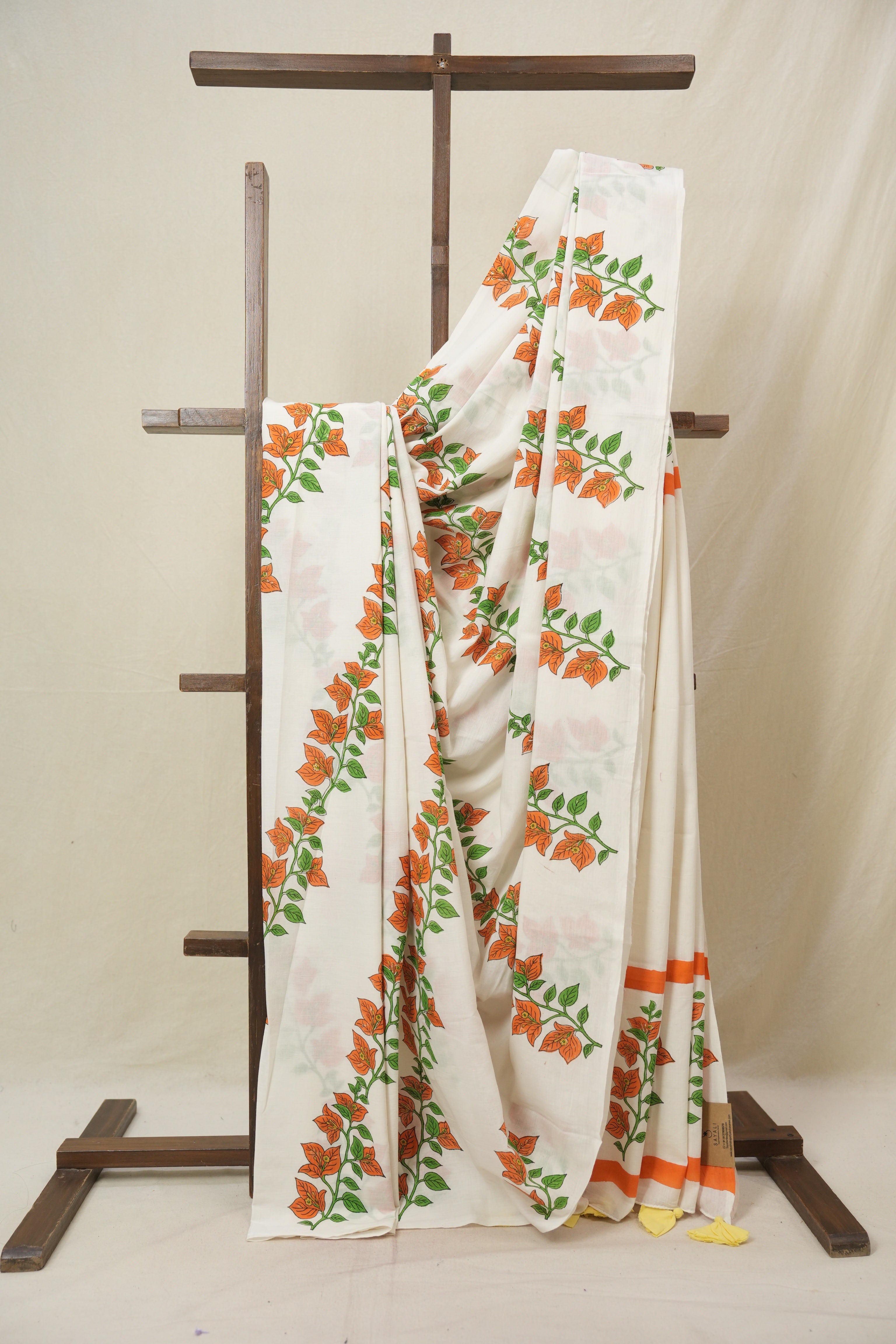 White HBP Signature Cotton Saree - SRWSCS27