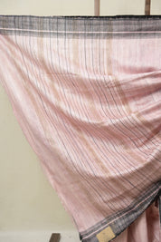 Baby Pink Tussar Silk Saree - SRBPTSS1856