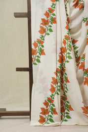 White HBP Signature Cotton Saree - SRWSCS27