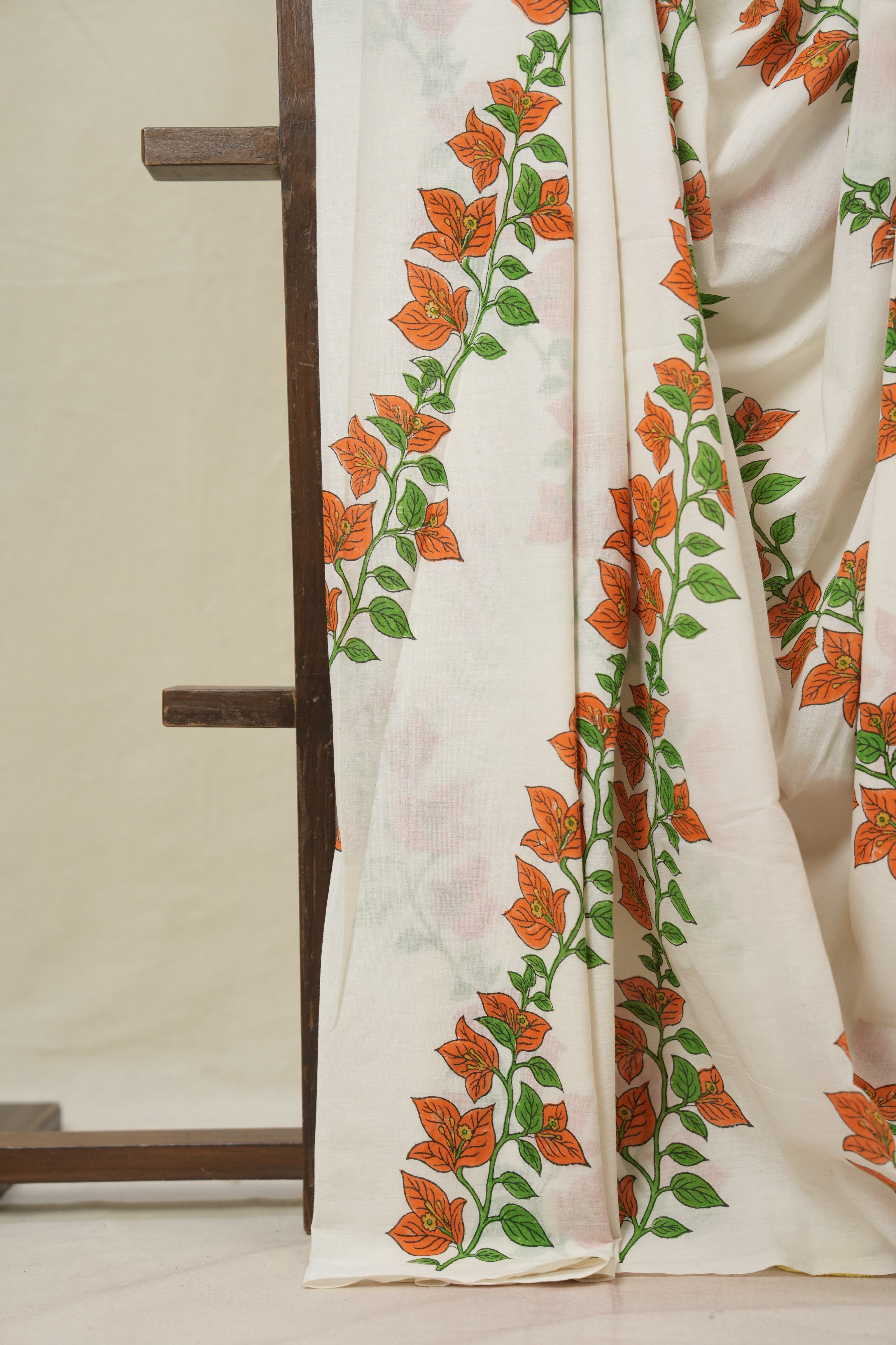 White HBP Signature Cotton Saree - SRWSCS27