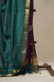 Peacock Green Maheshwari Saree - SRPGMS969
