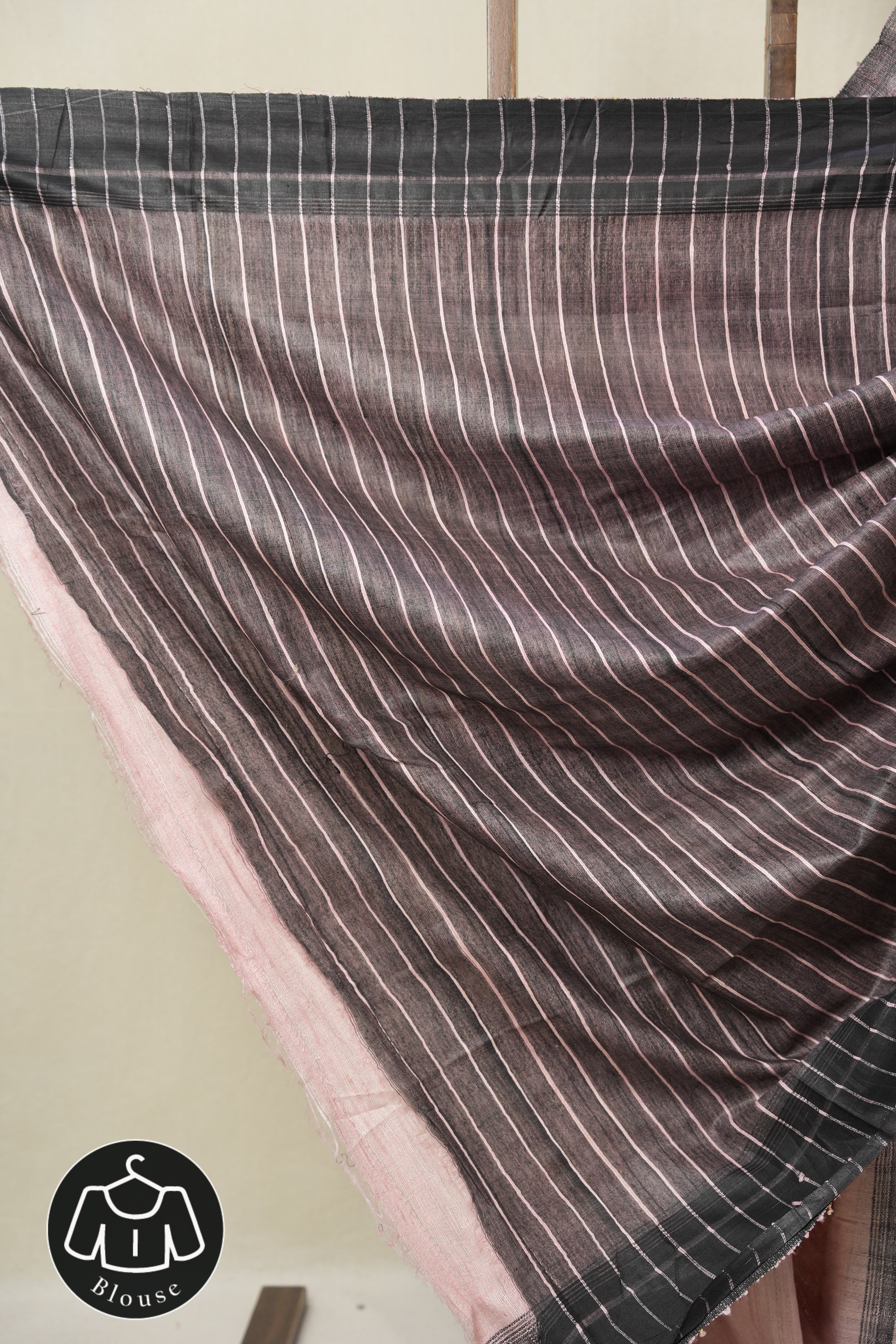 Baby Pink Tussar Silk Saree - SRBPTSS1856
